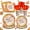 Orange, variant on Thanksgiving Party Decorations - Autumn Turkey Party Supplies Include Plates, Napkins, Cups, Cutlery, Maple Leaf Fall Decor | Serves 24
