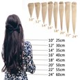 thumbnail image 6 of MY-LADY Full Head 100% Real Human Straight Remy Hair Brown Balayage Can Curly Water Wave Wavy, Dyed, Washed, Light 8 Pieces Set 18 Clip in Hair Extensions, 6 of 6
