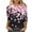 Black Plus Size Blouse for Women_r, variant on CYMMPU Flower Printed 3/4 Sleeve Blouses for Women Dressy Casual Tunic Tops Spring Tops Fall Trendy Shirts Loose Fit Crew Neck Lightweight Basic Tees Black XXXL