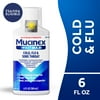 Mucinex Fast-Max Cold, Flu, & Sore Throat Relief Medicine, OTC Cough Suppressant, Expectorant, 6 fl oz