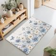 Blue Daisies Washable Small Entryway Area Rugs 2'x3', Summer Flower ...