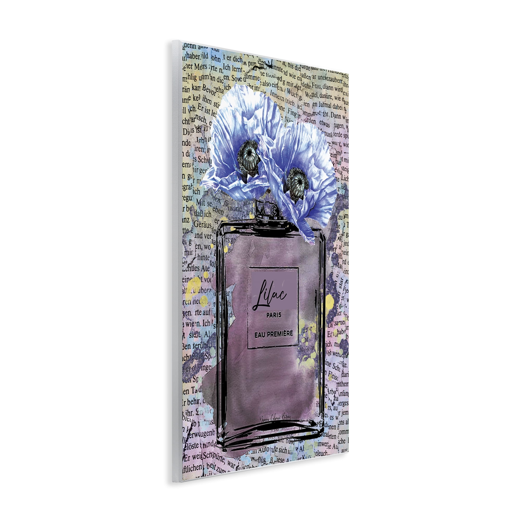 Stupell Industries Lilac Perfume with Blossoms Plants & Flowers Painting Unframed Art Print Wall Art, 13 x 19
