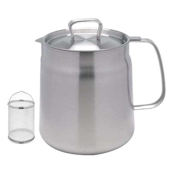 Baoblaze Container Can Kitchen Pot Leakproof with Lid Stainless Steel 2.0L with basket