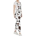 thumbnail image 5 of Cow Print Overalls for Women Fashion Animal Pants Cute Jumpsuits Bibs Coveralls, 5 of 8