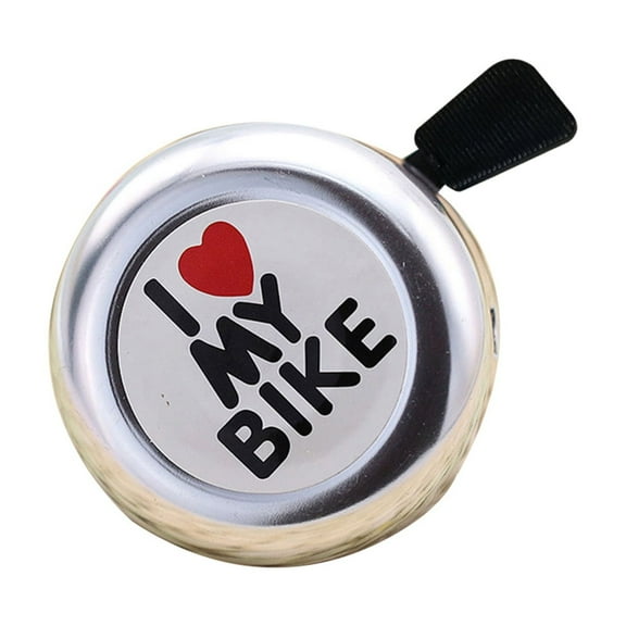 iaksohdu Cute I Love My Bike Printed Bike Bicycle Bell Clear Sound Alarm Warning Ring