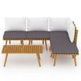 thumbnail image 3 of vidaXL 6 Piece Patio Lounge Set with Cushions Solid Acacia Wood, 3 of 11