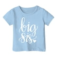 thumbnail image 4 of Girls T Shirts Breathable Crew Neck Short Sleeve Letter Print Tee for Sporty Wear Girls Tops Light Blue 2 Years-3 Years, 4 of 4