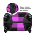 thumbnail image 4 of Disketp Purple Black Buffalo Plaid Elastic Travel Luggage Cover Travel Suitcase Protective Cover For Trunk Case Apply To 18''-32'' Suitcase Cover (Luggage not included)-Medium, 4 of 9