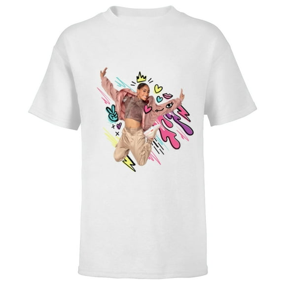 Disney Sneakerella El and Kira King Jump - Short Sleeve T-Shirt for Kids - Customized-White