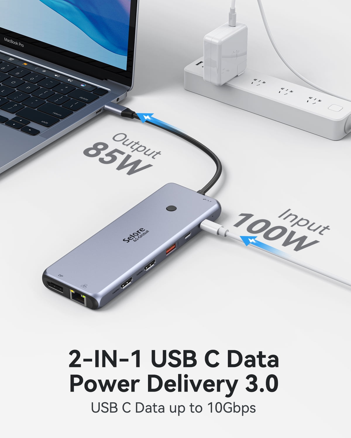 USB C Docking Station Dual Monitor, 13 in 1 Laptop Docking Station Triple Monitor Hub, USB C Dock to 2 HDMI, Displayport, 100W PD, USB C 3.1 Data, USB 3.1/3.0/2.0, Ethernet, Audio for MacBook/Dell/HP