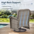 thumbnail image 5 of Giantfurnni 3PCS Patio Wicker Furniture Set Outdoor Rattan Swivel Rocking Chairs with Side Table Outdoor Glider Rocker Bistro Set with Cushions, 5 of 10