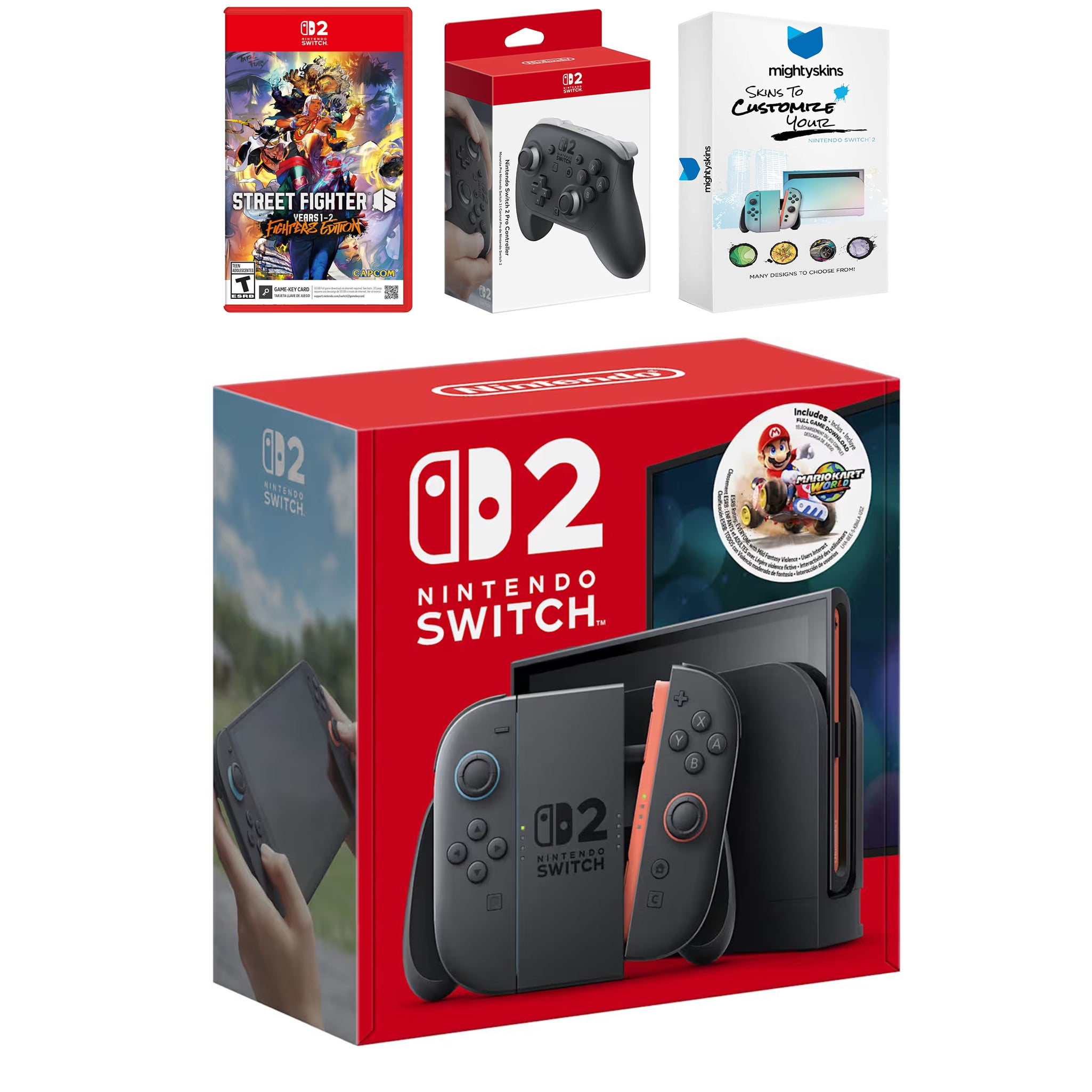 Nintendo Switch 32GB Console Gray Joy-con Bundle:Mario Kart
