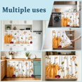 thumbnail image 6 of Orange White Pumpkin Fall Oven Skirt Curtain for Kitchen Decor 28"x35", Thanksgiving Autumn Leaves Self Adhesive Stove Curtains Skirt Cabinet Curtains for Bathroom Laundry Room, 6 of 8