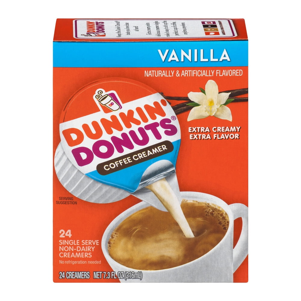 Dunkin' Donuts Vanilla Coffee Creamer, 24 Count