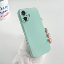 Feishell Slim Case for iPhone 16, Flexible Liquid Silicone Cover, Full Covered Camera Soft Microfiber Lining Shockproof Phone Case for iPhone 16, Lightcyan