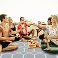 thumbnail image 6 of Playa Rug Reversible Indoor/Outdoor 100% Recycled Plastic Floor Mat/Rug - Weather, Water, Stain, Fade and UV Resistant - Miami- Gray & White (6'x9'), 6 of 8