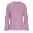 thumbnail image 6 of Qodauz Long Sleeve Workout Tops for Women Casual Crew Neck T-shirt Quick Dry Athletic Tees L, 6 of 7