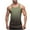 Army Green, variant on Singlet For Men Printed Round Neck Motion Sports Tank Tops White Size M