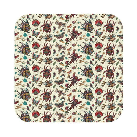 

Ocsxa Insects A Coasters for Drinks Leather Coasters Set of 4 for Coffee Table for Housewarming Kitchen Bar Decor One Size