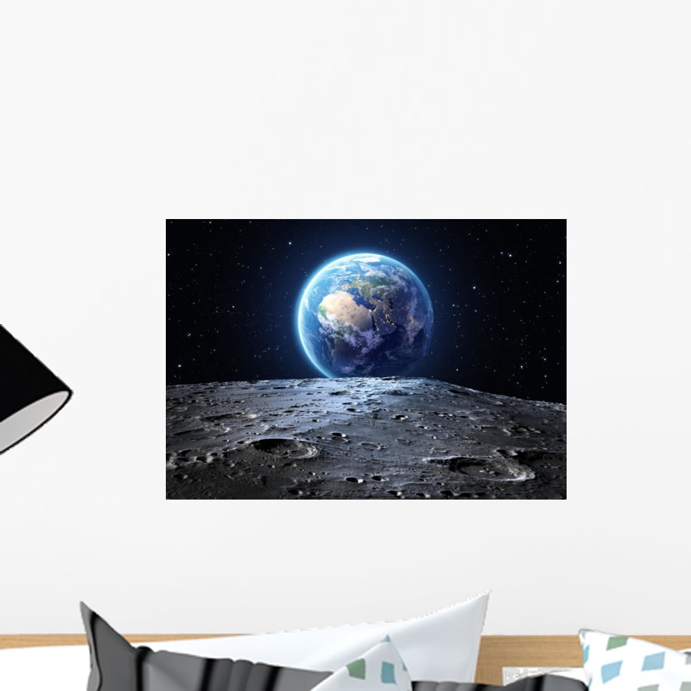 Blue Earth Seen from Wall Decal by Wallmonkeys Peel and Stick Graphic ...