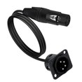 thumbnail image 3 of 4Pin Type XLR Panel Mount Chassis to Female Connector XLR 5 meters, 3 of 5