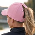 thumbnail image 5 of Pink Women's Baseball Cap, Ponytail Cap Alternative, Quick Dry Hat, Running Hats for Women, Breathable Sweat Resistant Athletic Headwear with Magnetic Closure, 11X7X5 Inch Low, 5 of 8