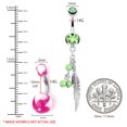 thumbnail image 3 of BodyJ4You 65 Belly Button Rings Dangle Barbells 14G Steel CZ Created-Opal Navel Body Jewelry, 3 of 7