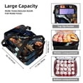 thumbnail image 3 of Crow Double Layered Insulated Lunch Bag with Two Compartments, Large Capacity, Refrigeration Capability, and Hand Carry Design - 7.1x11.4x16.1 Inches, 3 of 6