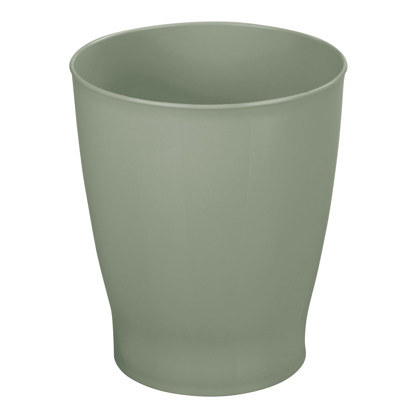 mDesign Round Plastic Bathroom Garbage Can, 1.25 Gallon Wastebasket ...