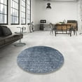 thumbnail image 4 of Ahgly Company Machine Washable Indoor Rectangle Industrial Modern Light Purple Blue Area Rugs, 3' x 5', 4 of 7