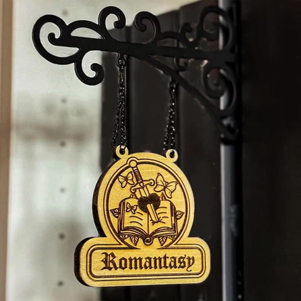 Décoration D'étagère Librairie - Panneaux Suspendus En Fer Et Bois, étiquettes De Genre Livres