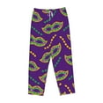 thumbnail image 4 of Goofa Carnival Masks and Beads Printed Soft Pajama Pants for Women, Wide Leg Comfy Casual Lounge Yoga Pants-Medium, 4 of 9