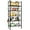 Black, variant on Metal Storage Rack, Storage Organizer Shelves for Kitchen, Bathroom, Living Room, Balcony and Garage, 5 Tiers Narrow Bookshelf, 21.2" W x 9.4" D x 59.2" H, Load 400lbs, White