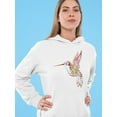 thumbnail image 2 of Hummingbird With Patterns Hoodie Women -Image by Shutterstock, Female Small, 2 of 4