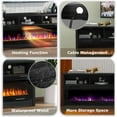 thumbnail image 5 of Waleaf Fireplace TV Stand for TVs Up to 75" TV with 60" Electric Fireplace,Entertainment Center with Open Shelve Storage, 5 of 7