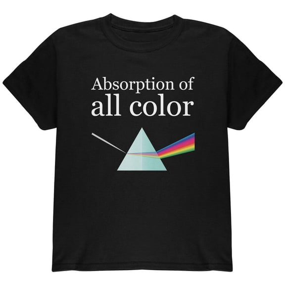 Halloween Science Absorption of Color Costume Youth T Shirt Black YSM