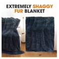 thumbnail image 3 of Shaggy Throw Blanket - 50x60 Navy Blue Faux Fur Blanket, 3 of 9