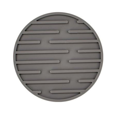 

round Dinner Table Centerpiece Silicone Round Insulated Soft Vertical Pattern Water Drain Easy To Clean High Temperature And Low Temperature Natural Table Small Teal Table Plate Mat Set 4 for