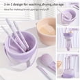 thumbnail image 5 of 3-In-1 Silicone Makeup Brush Cleaner Mat & Drying Rack - Cosmetic Brush Cleaning & Air Dry Tool, Beauty Tool Organizer Kit, 5 of 9