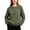 Army Green, variant on BLCHUNen Crewneck Sweatshirts Women Casual Long Sleeve Workout Shirts Solid Color Athletic Tops with Zip Pocket,XL,Navy