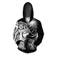 thumbnail image 4 of Sudaderas de otoño para hombre Sudadera con capucha con estampado de arquero y caballero acorazado Sudadera con capucha de moda y versátil Sudadera con capucha con cremallera, 4 of 4