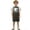 Grey*, variant on OSOLU Children Boys Outfits Short Sleeve Striped Shirts with Suspenders Summer Formal Wear Performance Comfortable Breathable Vacation Beach Clothing Sets