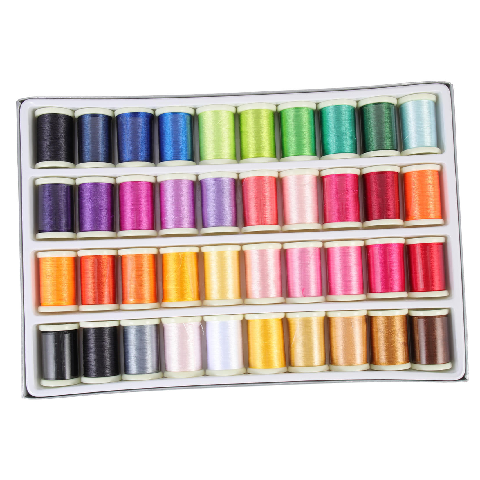 IDEANATEGRATE 40 Rolls Embroidery Thread Kit Assorted Color Diy Cross-stitch Quilting Needlework 1.7x1.1in