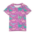 thumbnail image 6 of Delliss Toddler Boys Dinosaur Print Short Sleeve T-Shirt 3-14 Years Girls Cotton Summer Tops Tees, 6 of 6