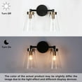 thumbnail image 6 of LNC Deferoiry 13.8-in 2-Light Matte Black LED Modern/Contemporary Vanity Light, 6 of 10