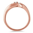 thumbnail image 2 of SZUL Women's 1/8 Carat TW Diamond Three Stone Ring in 10K Rose Gold (J-K-L Color, I2-I3 Clarity), 2 of 3