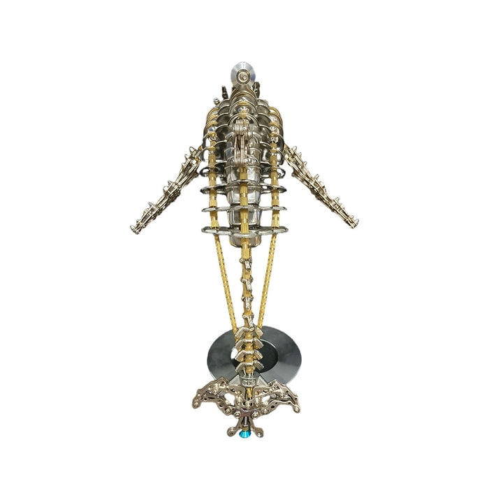 3D Metal Puzzle Mechanical Dolphin Model DIY Assembly Kit Steampunk Animal Brain Teaser Creative Handmade Project for Display