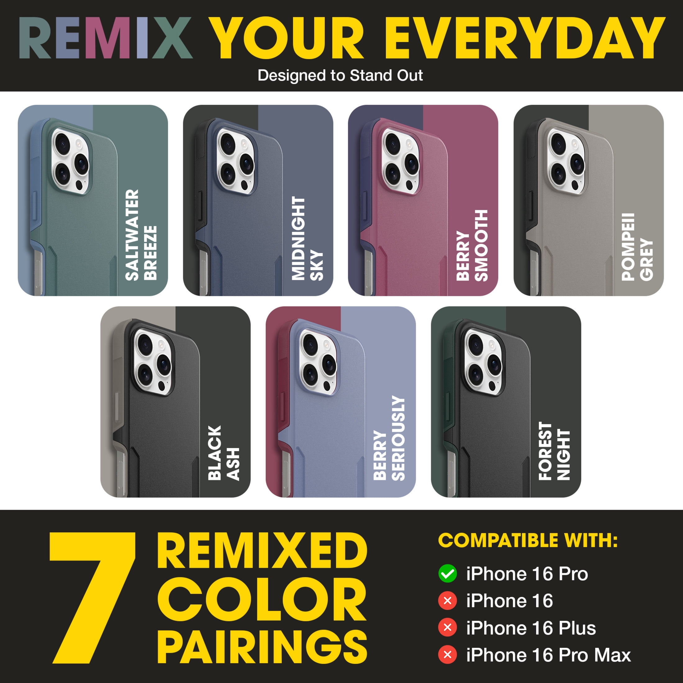 Otterbox iPhone 16 Pro Commuter Series Case - Forest Night
