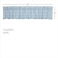 thumbnail image 2 of VHC Brands Annie Blue Buffalo Check Farmhouse Valance Kitchen Curtain 16x90, 2 of 7