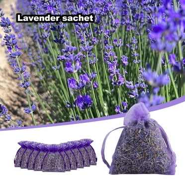 10 Pack French Lavender Sachet Bags, 100% Natural French Potpourri Dried Lavender Sachets for Drawers and Closets, Strong Smell Fragrance Fresh Scents Home